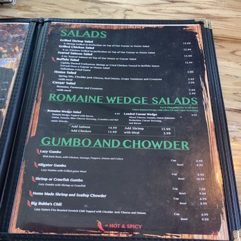 Lazy Gator - Salad Gumbo Menu - Seafood Near Me - Amarillo, Texas