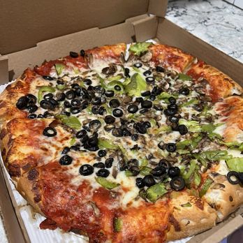 Barro's Pizza - Pizza (black olive, green pepper and mushroom) - Pizza Near Me - Chandler, Arizona