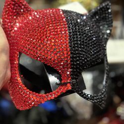 Masquerade Costume Hire - Diamond Cat mask