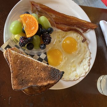 The Barn - The Barn Breakfast - Sunny-side Up Eggs, Fresh Fruit, Toast & Bacon - Coffee & Tea Near Me - St. Louis, Missouri The Barn - The Barn Breakfast - Sunny-side Up Eggs, Fresh Fruit, Toast & Bacon - Coffee & Tea Near Me - St. Louis, Missouri
