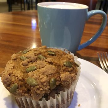 C'ville Coffee - Pumpkin muffin & cafe au lait - Coffee & Tea Near Me - Charlottesville, Virginia