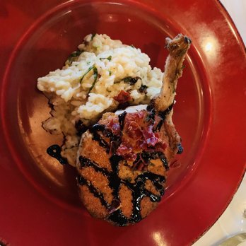 Cafe Chardonnay - Pork chop with risotto - New American Near Me - Palm Beach Gardens, Florida