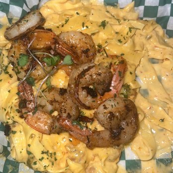Certified Bar & Grill - Certified Pasta w/Blackened Shrimp & Crawfish - Bars Near Me - Spring, Texas