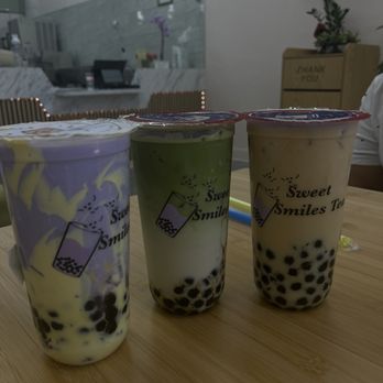 Sweet Smiles Tea - Halo Halo (Milk Tea) , Matcha (Oat Milk) , Jasmine Milk tea - Bubble Tea Near Me - American Canyon, California
