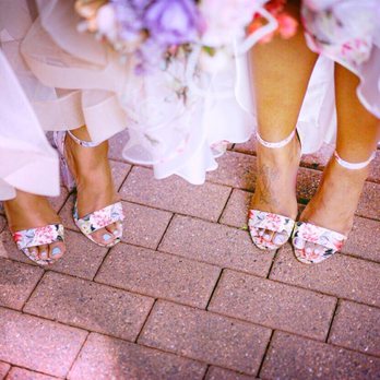 Helen's Nails & Spa - My pedi is on the right. - Nail Salons Near Me - Pikesville, Maryland