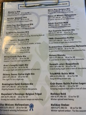 Menu photo 8 MPH Brewing Cincinnati, OH