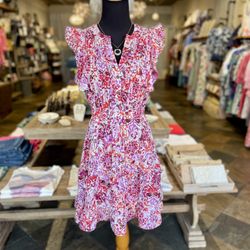 Jane Doe Boutique - This gorgeous summer dress is lightweight and so flattering! We love this fun boho pattern with bright colors.