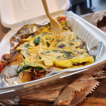 The Bagel Market - an omelet in a container - Bagels Near Me - Brooklyn, New York The Bagel Market - an omelet in a container - Bagels Near Me - Brooklyn, New York