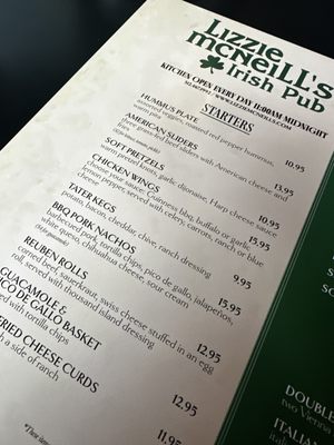 Menu photo 7 Lizzie McNeill's Irish Pub Chicago, IL Menu photo 7 Lizzie McNeill's Irish Pub Chicago, IL