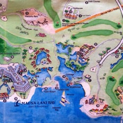 Mauna Lani Terrace Condominium - Map of the Mauna Lani Bay Hotel and Bungalos.  The Mauna Lani Terraces surround a fish pond. Entrance at #39 on map.