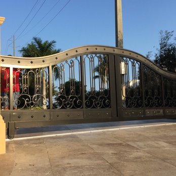 ADB Designs - Grand estate beautiful hand forged Aluminum decor on Sliding gate with Private secure transponders Automatic entry - Fences & Gates Near Me
