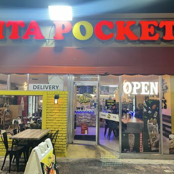 Pita Pockets - Open late (outside signage) - Middle Eastern Near Me - Hollywood, Florida