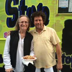 Let's Eat Grill Stop - Red and Carlos hangin' out at the Thursday nite farmers market.