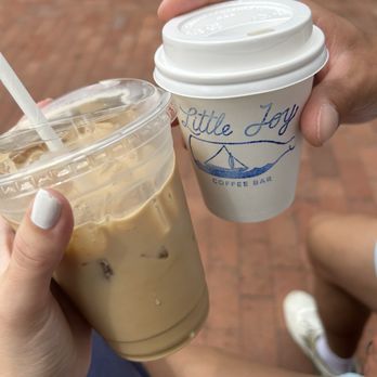 Little Joy - Iced vanilla latte and a cappuccino - Coffee & Tea Near Me - Del Mar, California Little Joy - Iced vanilla latte and a cappuccino - Coffee & Tea Near Me - Del Mar, California