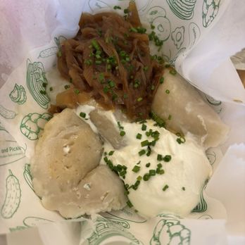 Sandwich And Pickle - Boiled potato & onion pierogi - Sandwiches Near Me - Staten Island, New York Sandwich And Pickle - Boiled potato & onion pierogi - Sandwiches Near Me - Staten Island, New York
