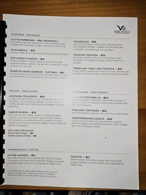 Menu photo 5 Vue Prime Mexican Steakhouse Covington, WA