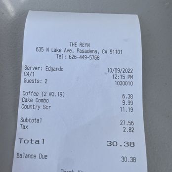 The Reyn - Edgardo is the man! Can't beat this price - American Near Me - Pasadena, California The Reyn - Edgardo is the man! Can't beat this price - American Near Me - Pasadena, California