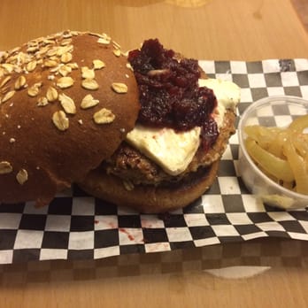 The Burger Point - The gobbler..turkey burger with cream cheese and cranberry reduction on whole wheat - Burgers Near Me - Chicago, Illinois