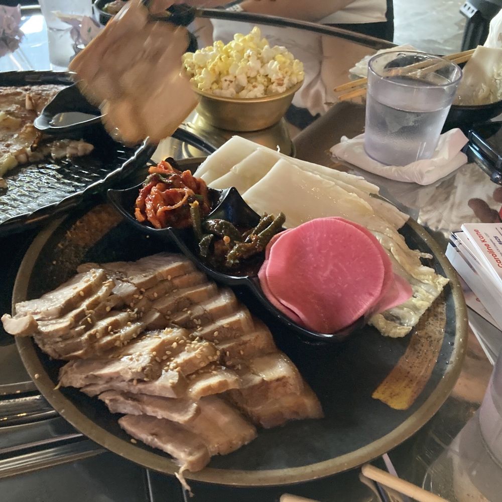 Soju Blues - Steamed pork and its fixings - Korean Near Me - Houston, Texas