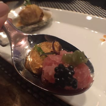 O-Ku - Otoro spoons: otoro tartare, uni, scallion, soy, caviar - Japanese Near Me - Atlanta, Georgia