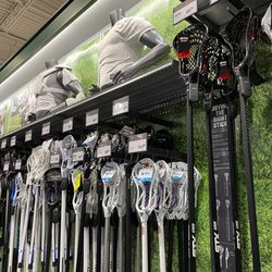 Never can have enough lacrosse sticks.