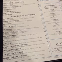 Lucky Eagle Casino Scatter Creek Grill - Menu (left side)