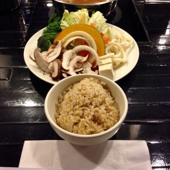 Rolling Boil - Our hotpot with veggies and udon and side of brown rice! - Hot Pot Near Me - Anaheim, California Rolling Boil - Our hotpot with veggies and udon and side of brown rice! - Hot Pot Near Me - Anaheim, California