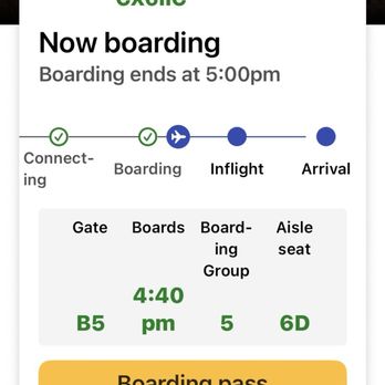 Southwest Airlines - The app is not updated in real time to reflect accurate boarding and departure times. - Airlines Near Me - Baltimore, Maryland