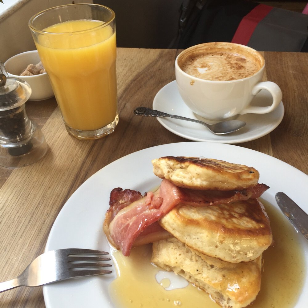 Wild Cafe - Bacon pancake stack. - Coffee & Tea Near Me - Bath, BAS