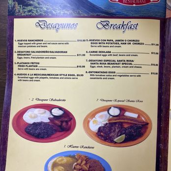 Santa Rosa Restaurant - Menu page 2 - Breakfast & Brunch Near Me - Farmers Branch, Texas Santa Rosa Restaurant - Menu page 2 - Breakfast & Brunch Near Me - Farmers Branch, Texas