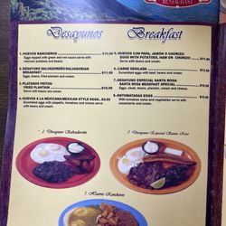 Santa Rosa Restaurant - Menu page 2