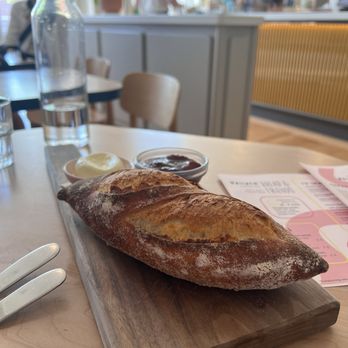 Bread & Friends - The Demi baguette with house butter and a resplendent strawberry fennel jam - Bakeries Near Me - Portland, Maine