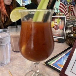 Bloody Mary (olives not pictured we had already ate them both) Bloody Mary (olives not pictured we had already ate them both)