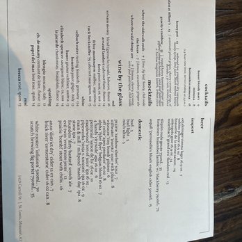 The Bellwether - Menu - Cocktail Bars Near Me - St. Louis, Missouri
