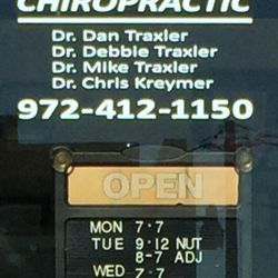 Traxler Chiropractic - Names of the doctors and hours or operation.