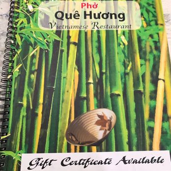 Pho Que Huong - Menu cover - Vietnamese Near Me - Honolulu, Hawaii Pho Que Huong - Menu cover - Vietnamese Near Me - Honolulu, Hawaii