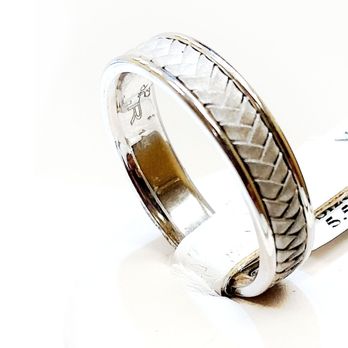 Ritz Jewelry - 14k White Gold Wedding band - Jewelry Near Me - Oceanside, New York