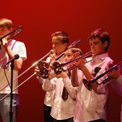 Kirk's Studio for the Performing Arts - We do trumpet, trombone, tuba, french horn and baritone lessons. Here are some of our brass students in the Showcase.
