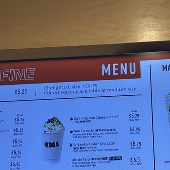 Cha Redefine - "hot drinks only available at medium size" - Tea Rooms Near Me - Rowland Heights , California