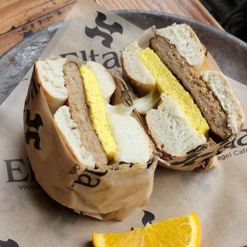 Eltana - Chicken sausage bagel ($11) - Coffee & Tea Near Me - Seattle, Washington