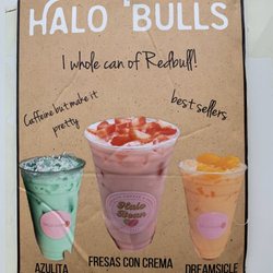 A Community Affair Farmers Market - Halo Bean Specialty Coffee & Energy Halo 'Bull Specialty menu