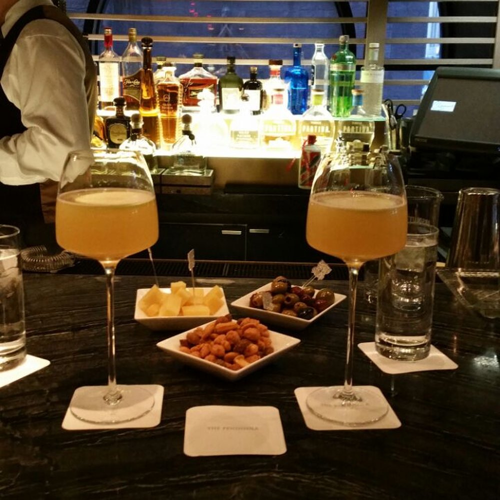 Cheers to a splashy night! Northwest Passage made with Indigenous Apple Vodka, pear purée, Leonard Oakes 'Steampunk' Cider.