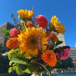 Sweet Pea And Sage - Fall flower wedding bouquet