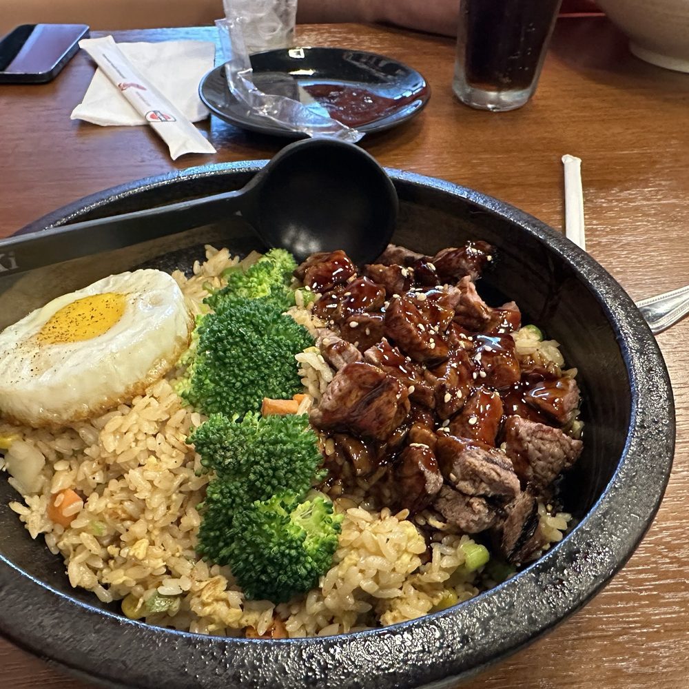 Fried rice with beefsteak