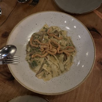Itria - Tria e funghi, trumpet royale, rosemary, tria fritta - Italian Near Me - San Francisco, California Itria - Tria e funghi, trumpet royale, rosemary, tria fritta - Italian Near Me - San Francisco, California