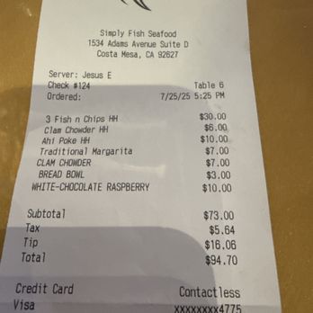 Simply Fish Seafood - Fish & Chips Near Me - Costa Mesa, California