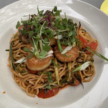 Waverly Stone - Scallops in ramen - Mediterranean Near Me - Holland, Michigan Waverly Stone - Scallops in ramen - Mediterranean Near Me - Holland, Michigan