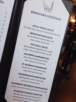 Menu photo 5 The Well Restaurant + Bar Great Barrington, MA Menu photo 5 The Well Restaurant + Bar Great Barrington, MA