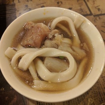 Shanghai Noodle House - Shared a beef and (mostly) beef tendon noodle soup. Close up to my sharing bowl. - Shanghainese Near Me - Edison, New Jersey Shanghai Noodle House - Shared a beef and (mostly) beef tendon noodle soup. Close up to my sharing bowl. - Shanghainese Near Me - Edison, New Jersey