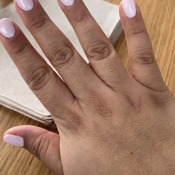 Angel's Nail & Spa - My pinky and ring finger had dip from prior work and the first three  are my natural nail  :( - Nail Salons Near Me - Riverside, California